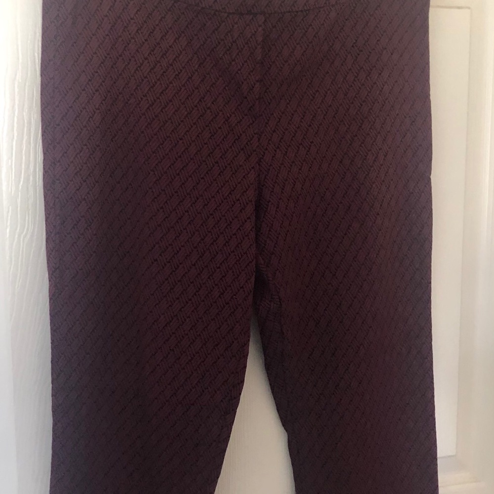 Erica Taylor pull up casual pants burgundy size XL